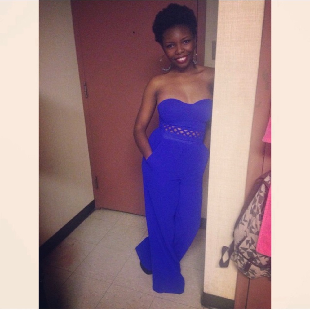 Blue jumpsuit